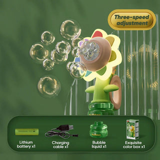 Sakerplus® Seven Color Flower Bubble Machine