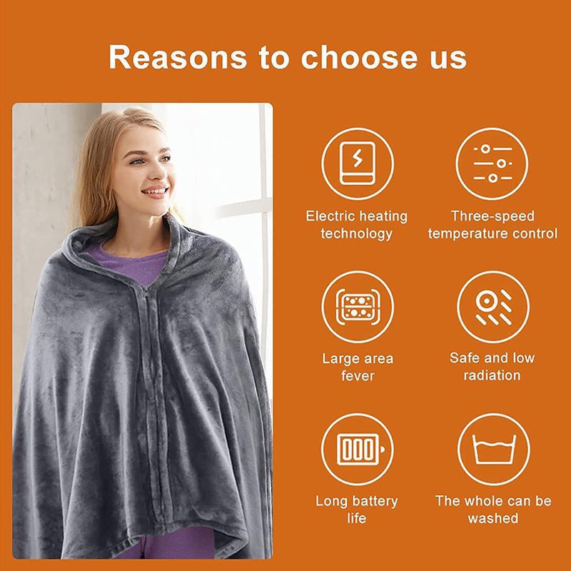 Sakerplus Electric Heated Shawl Blanket