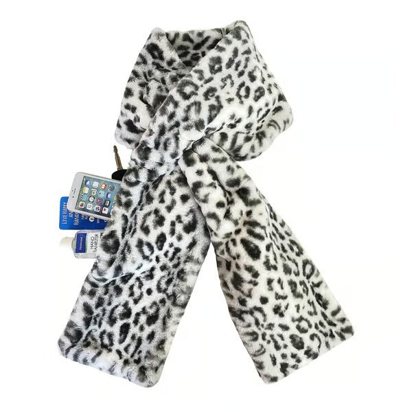 Sakerplus® Faux Fur Scarf With Hidden Pocket