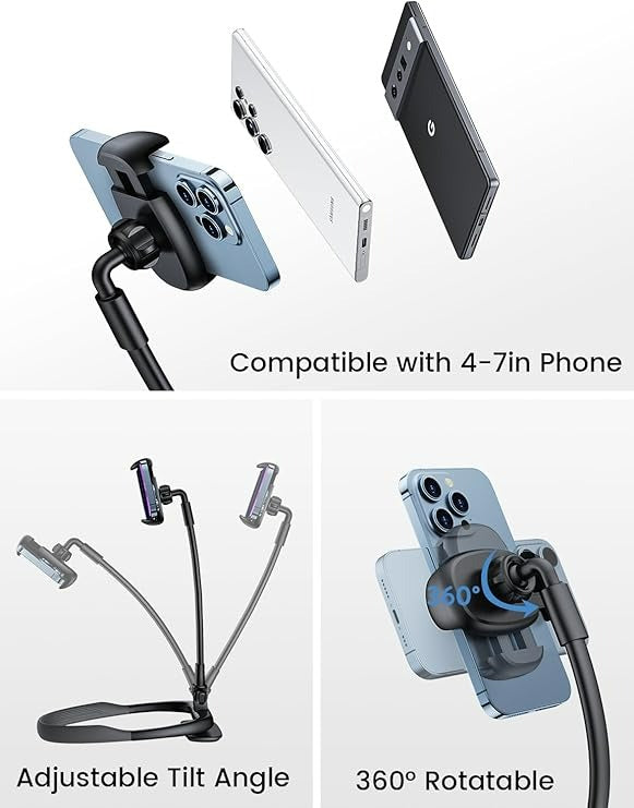 Sakerplus Neck Phone Holder For Bed