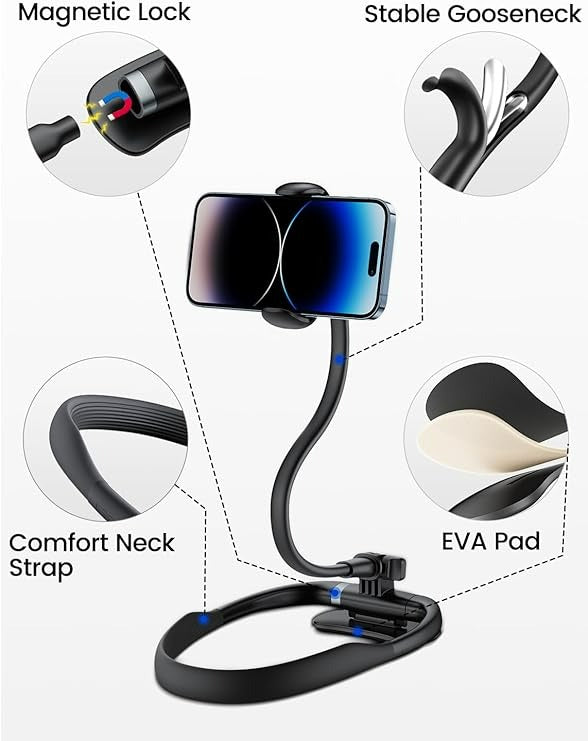 Sakerplus Neck Phone Holder For Bed