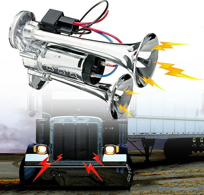 Sakerplus Loud Car Dual Trumpet Air Horn