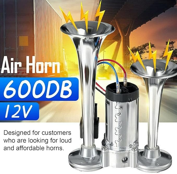 Sakerplus Loud Car Dual Trumpet Air Horn