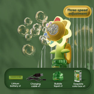 Sakerplus® Seven Color Flower Bubble Machine