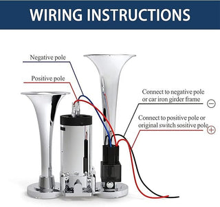 Sakerplus Loud Car Dual Trumpet Air Horn