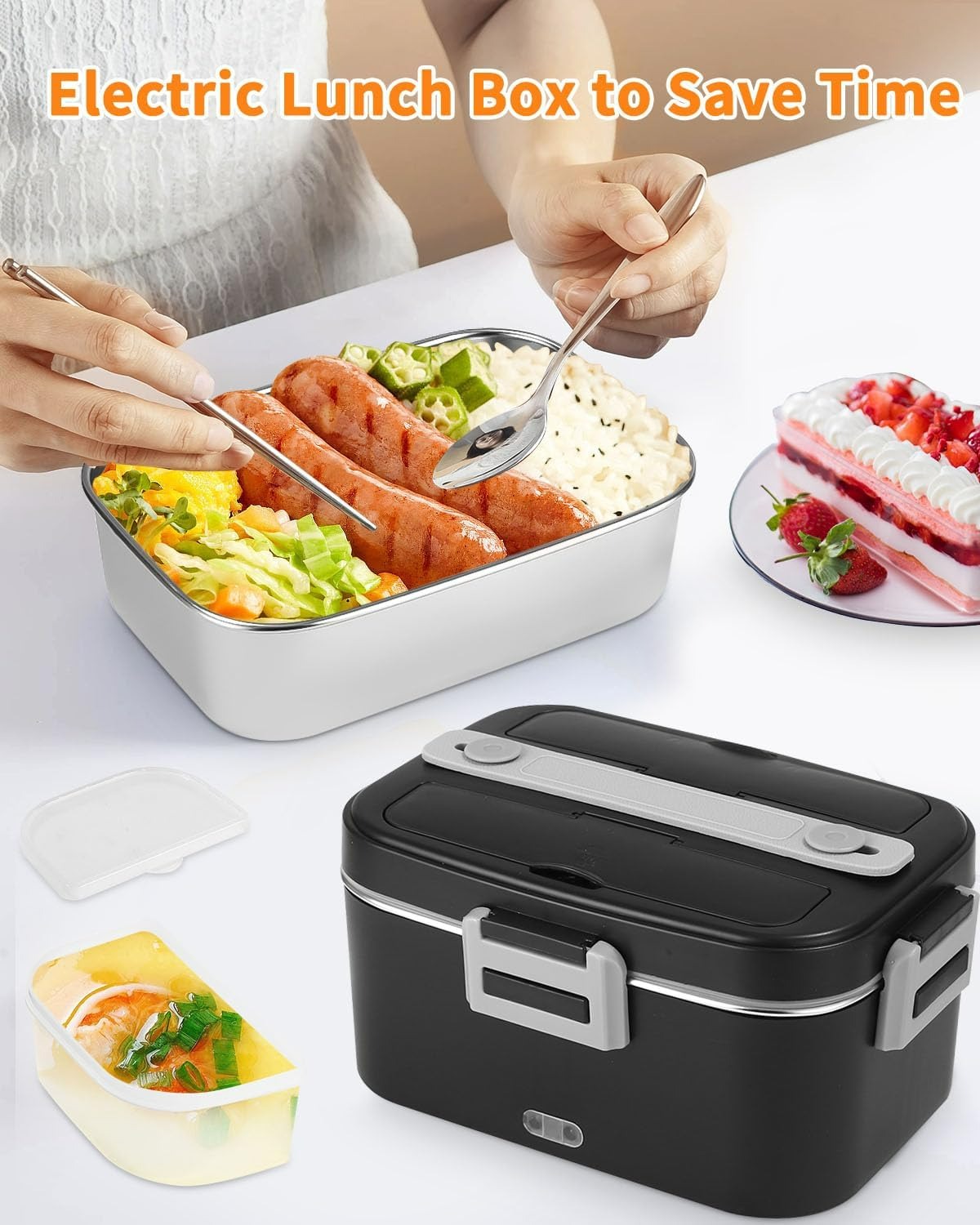 Sakerplus® 3 In 1 Electric Lunch Box