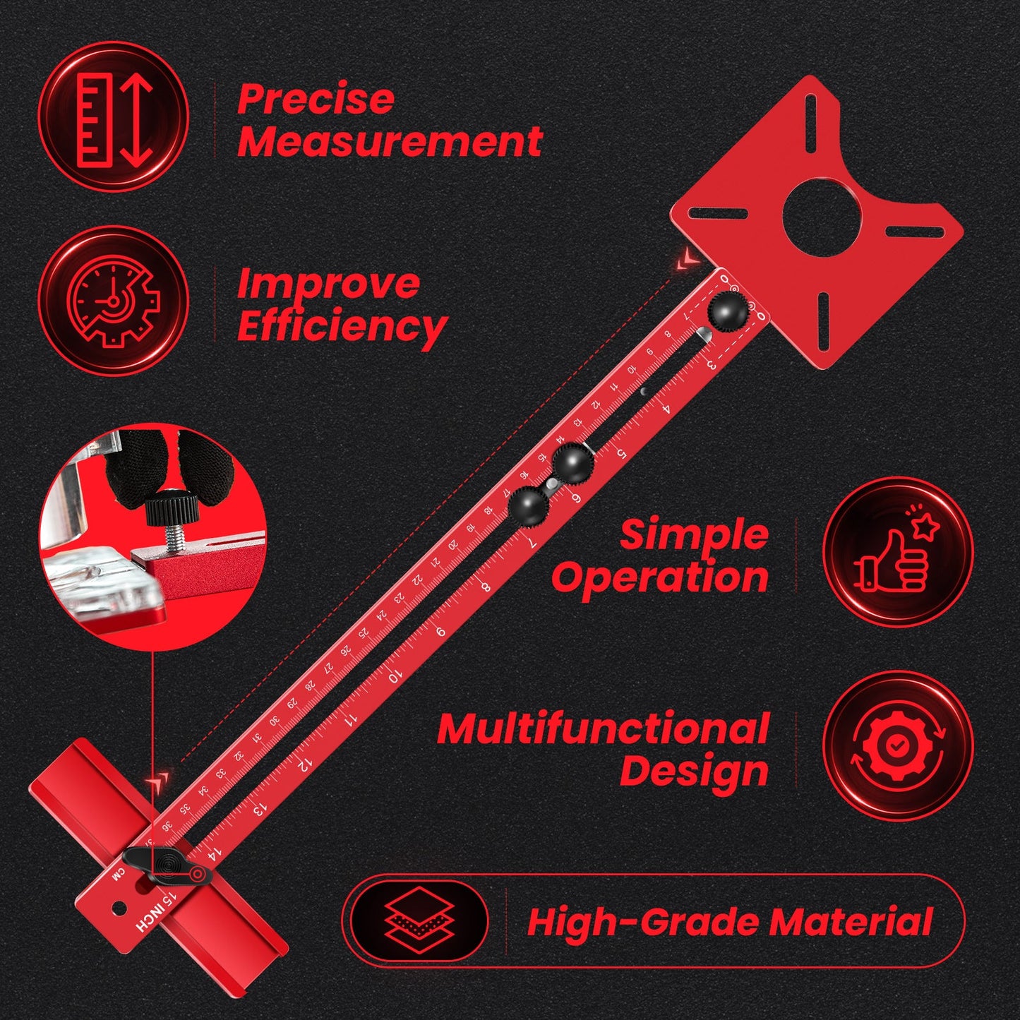 SAKER® 4 in 1 Router Milling Groove Bracket