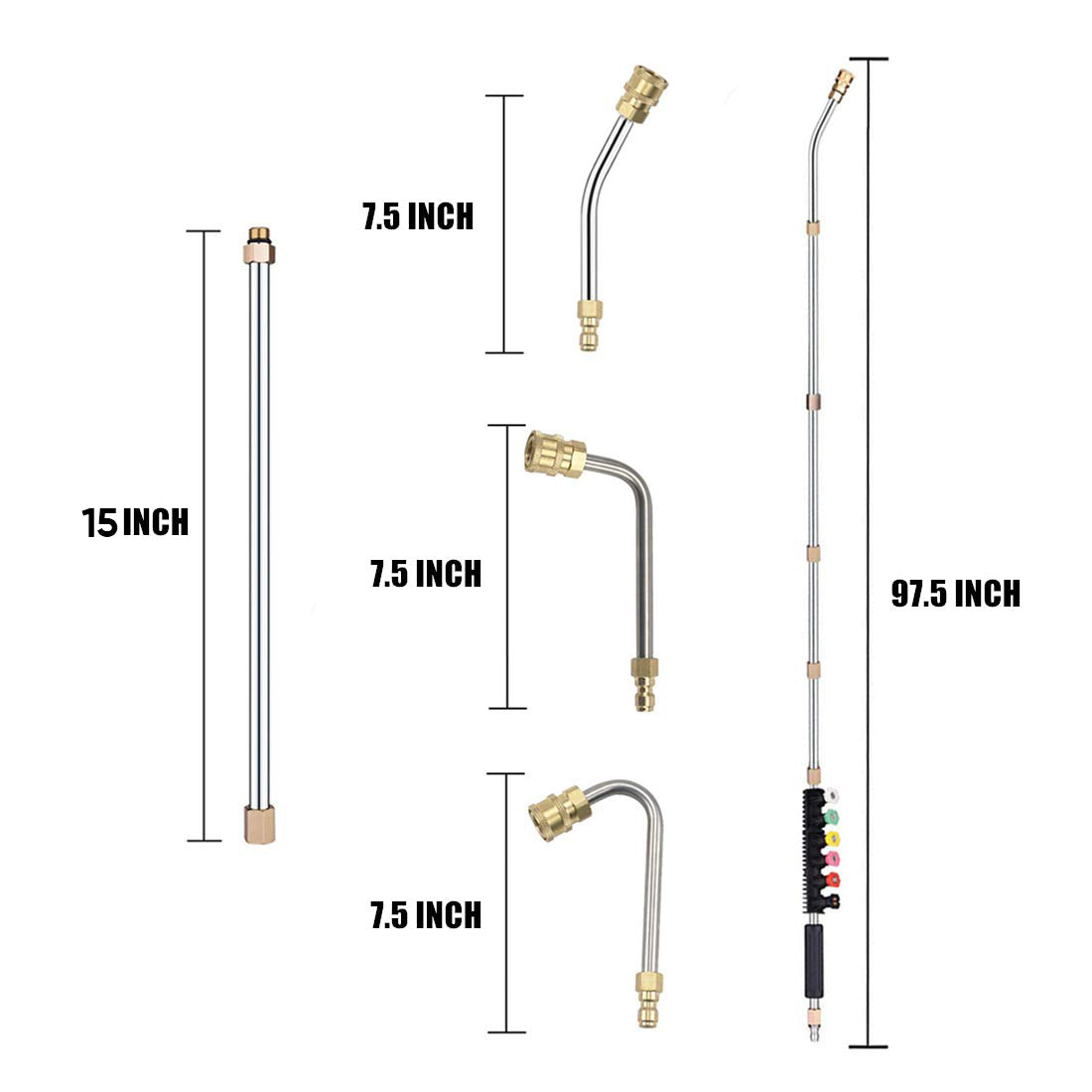 Saker Pressure Washer Extension Wand Set