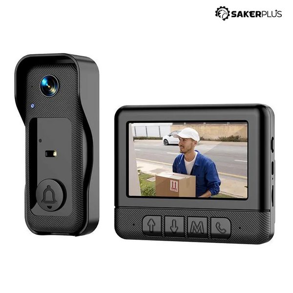 Sakerplus® Wireless Video Doorbell With Screen