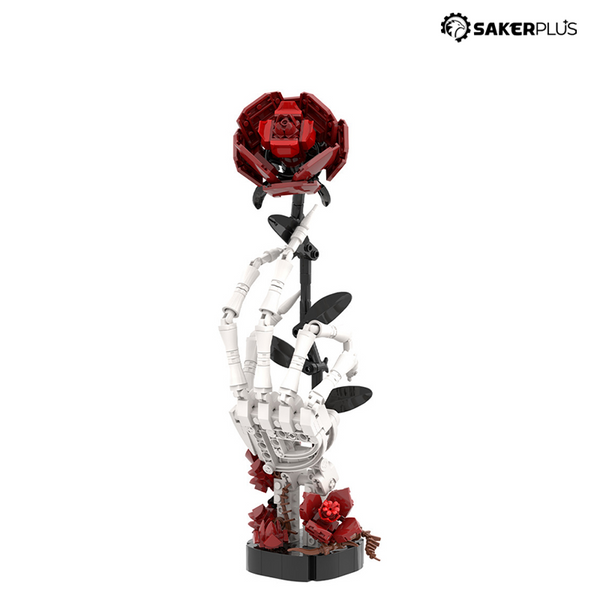 Sakerplus® Skeleton Hand Rose Building Block Set