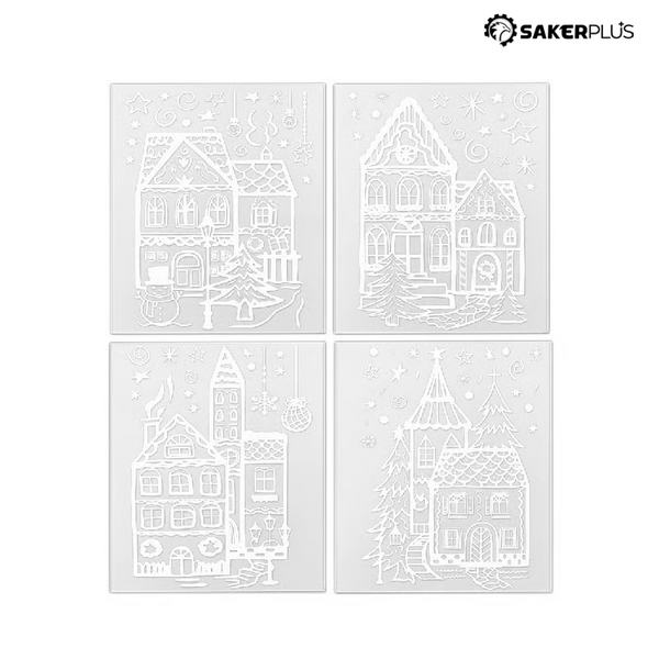 Sakerplus® Christmas Village Window Cling