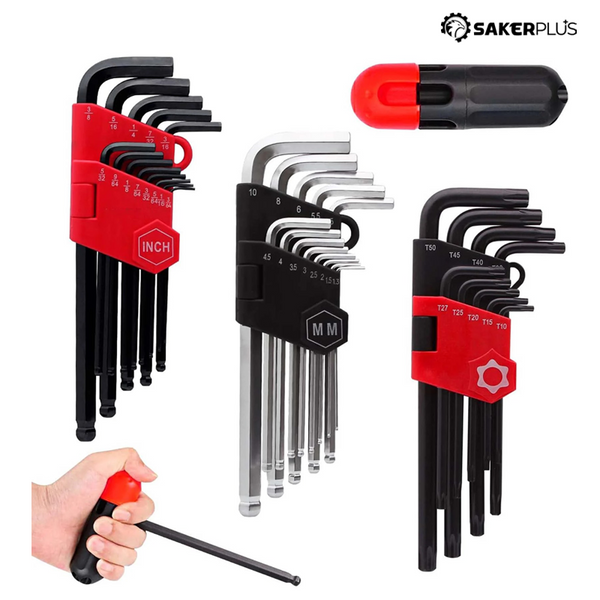 Sakerplus® Magnetic T-Handle Allen Wrench Set