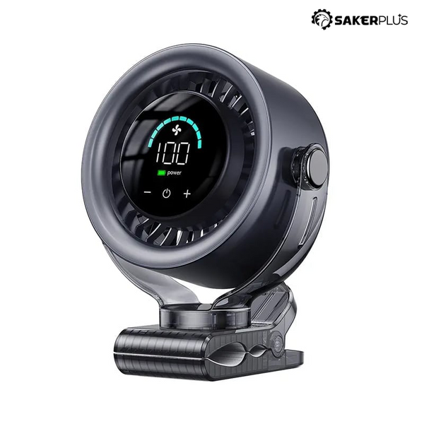 Sakerplus® Clip-On LCD Desk Fan