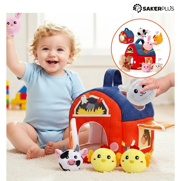 Sakerplus® Surprise Barn with Stuffed Farm Animals