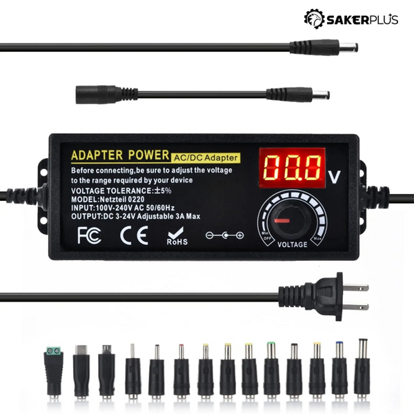Sakerplus® Adjustable Universal Power Supply Adapter Tips