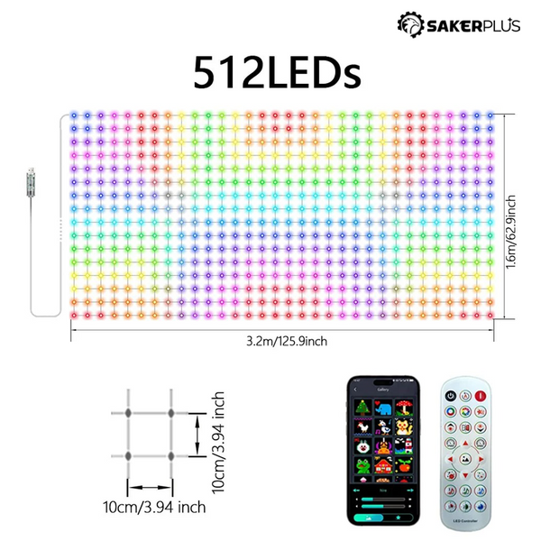 Sakerplus® RGBIC Smart Net Lights With App And Remote Control