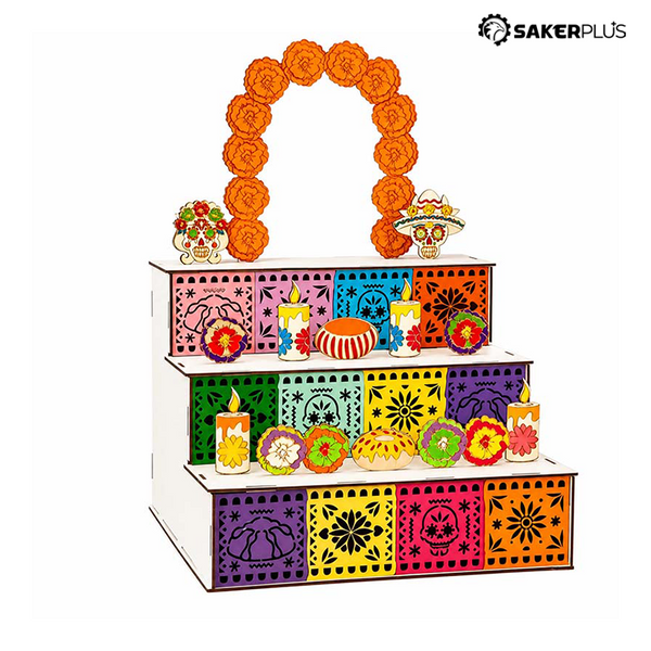 Sakerplus® Wooden Day Of The Dead Altar