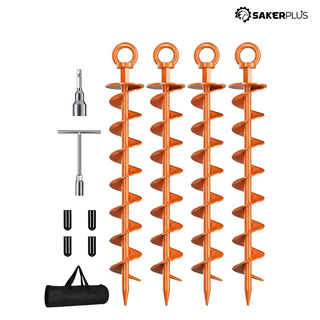 Sakerplus® Ground Anchor Screw In Spiral Anchors