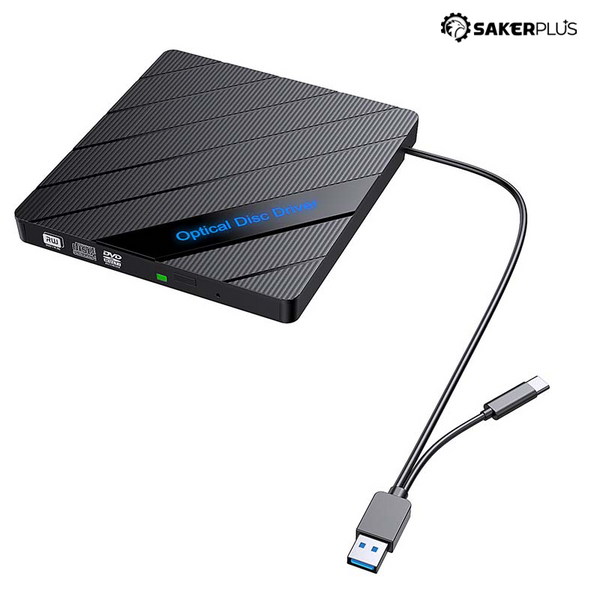 Sakerplus® 8-In-1 Portable External DVD Drive