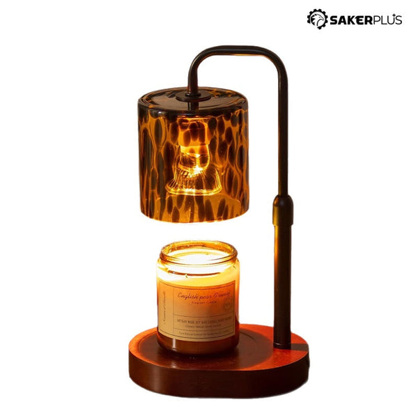 Sakerplus® Dimmable Leopard-Print Aromatherapy Candle Warmer Lamp