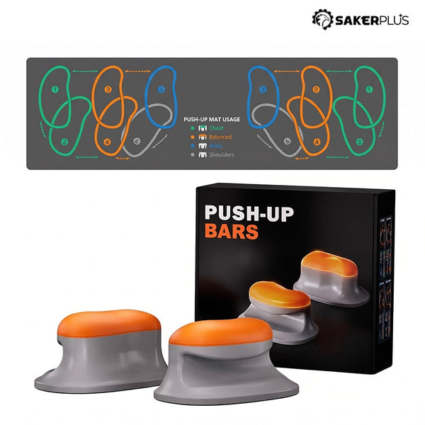 Sakerplus® Ergonomic Push Up Bars With Mat