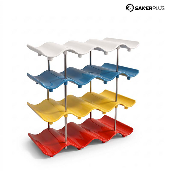 Sakerplus® Stackable Wave Cup Storage Rack