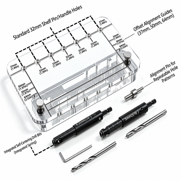 Sakerplus® Precision Shelf Pin Drilling Jig