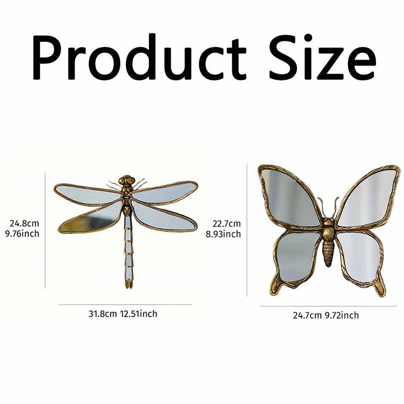 Sakerplus® Dragonfly Mirror Butterfly Decor Wall Decor