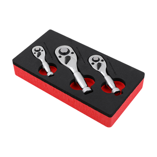 Sakerplus® Stubby Ratchet Set with Reversible Head