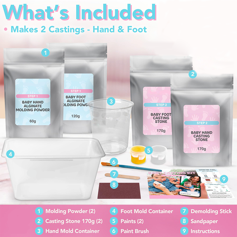 Sakerplus® Baby Footprint And Hand Casting Kit