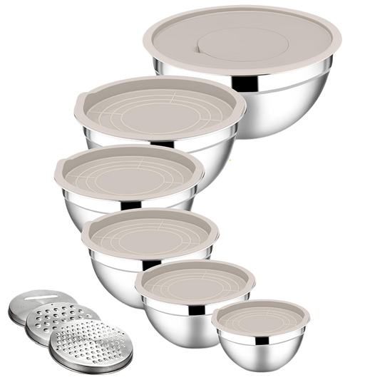 Sakerplus Stainless Steel Mixing Bowls Set