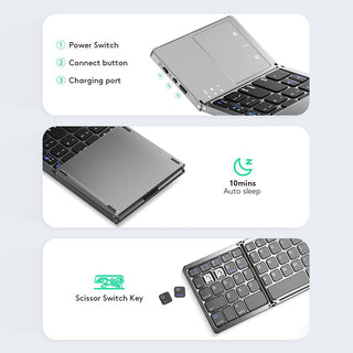 Saker wireless Bluetooth Keyboard with Touchpad