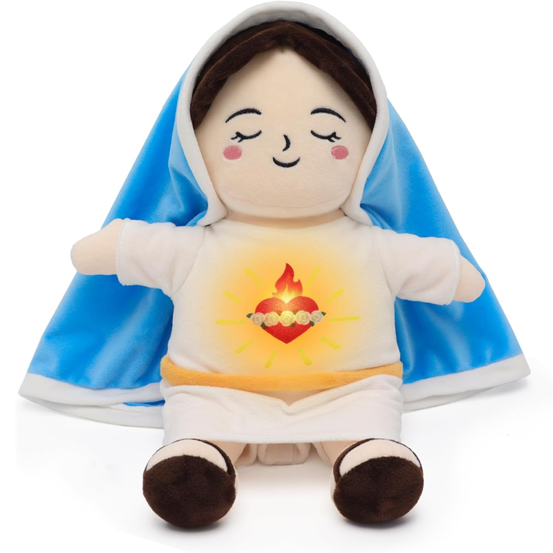Sakerplus® Breathing Virgin Mary Plush Doll