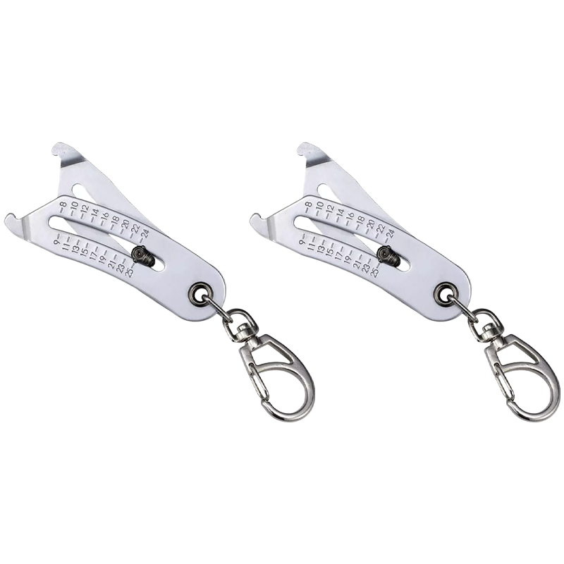 SAKER Bolt Size Checker Keychain