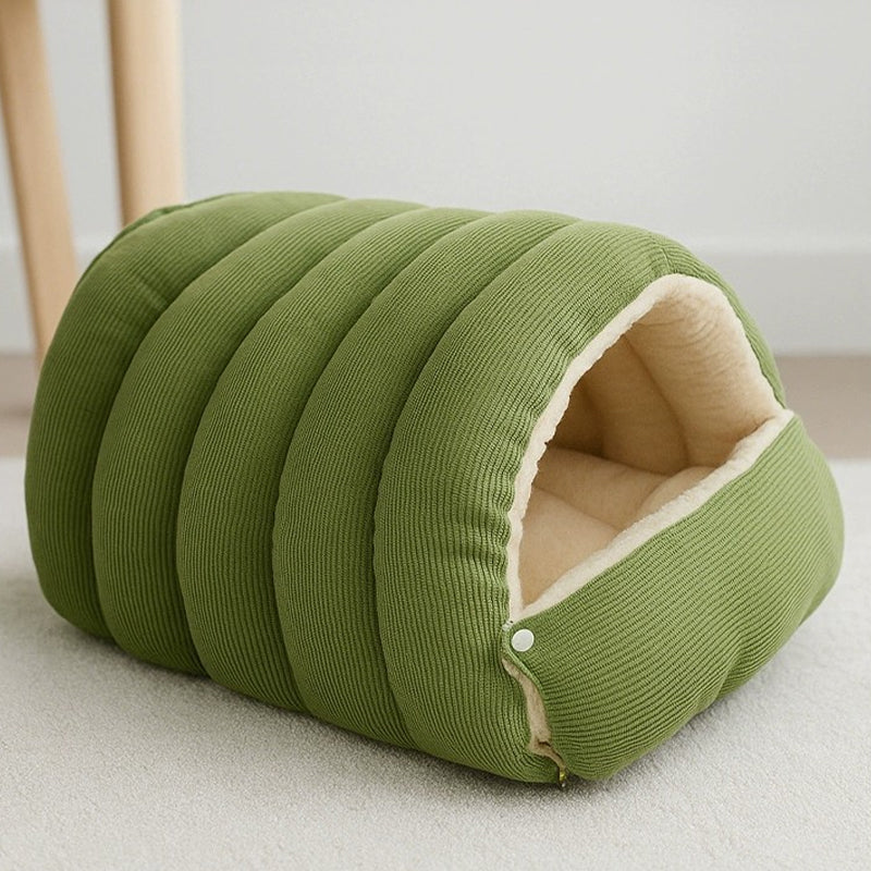 Sakerplus Warm Corduroy Pet Cave Bed
