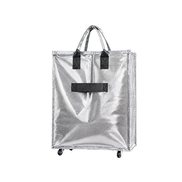 Sakerplus® Foldable Rolling Tote Bag With Wheels