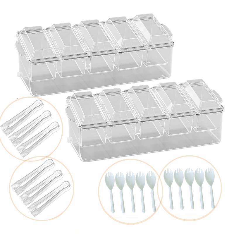 Sakerplus Ice Chilled Condiment Caddy Organizer