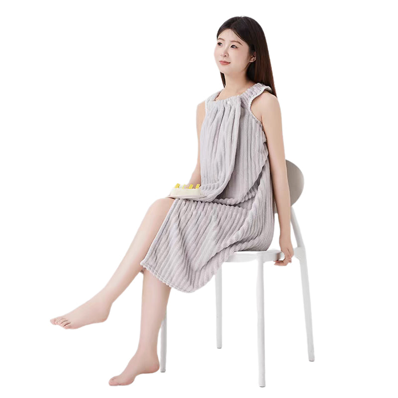 SAKER® Wearable Coral Soft Bath Towel