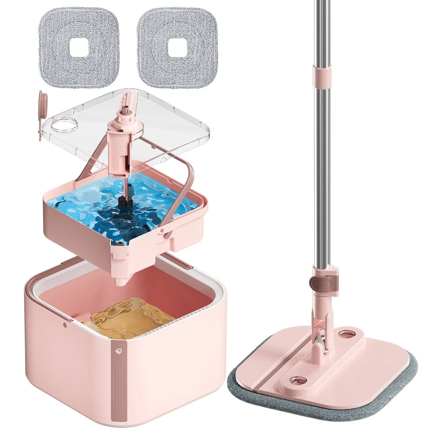 Sakerplus Upgrade Spin Mop Bucket with Detachable Inner Bucket