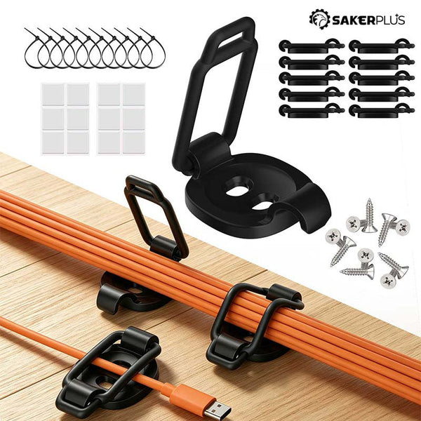 Sakerplus® Adjustable Elastic Cable Management Clips