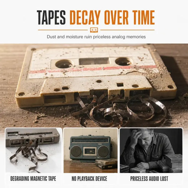 Sakerplus® Transparent Portable Stereo Cassette Player