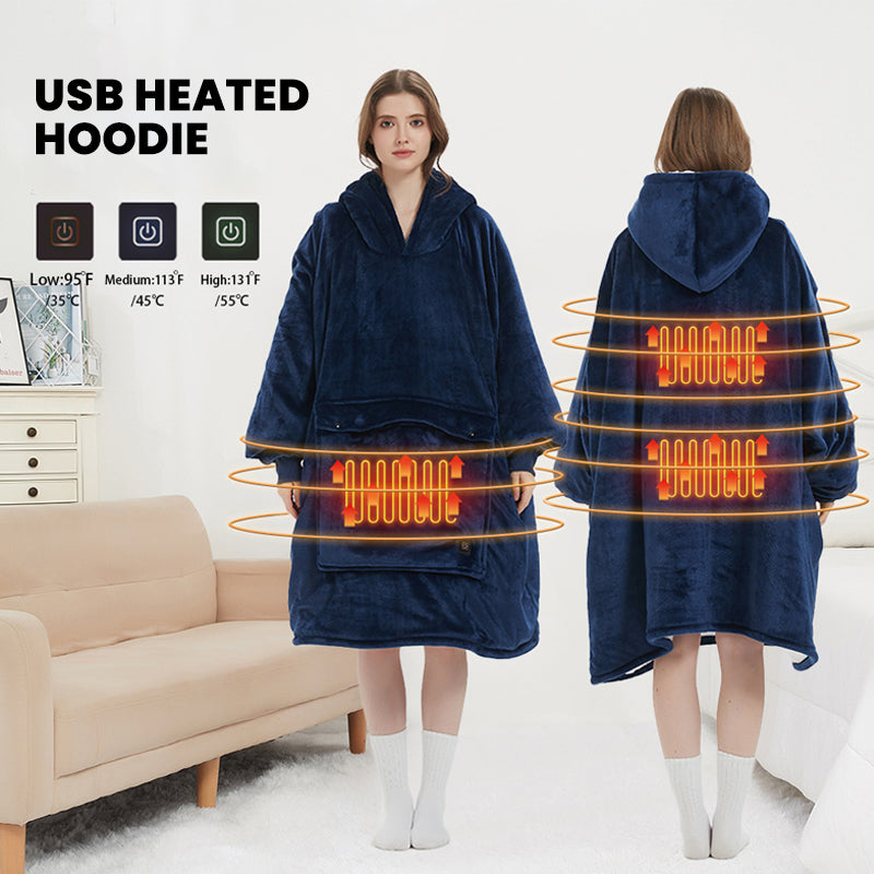 Sakerplus® Oversized Wearable Heated Blanket Hoodie