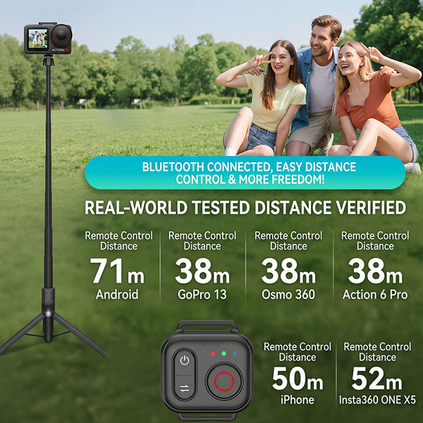 Sakerplus® Long Range Wireless Action Camera Remote