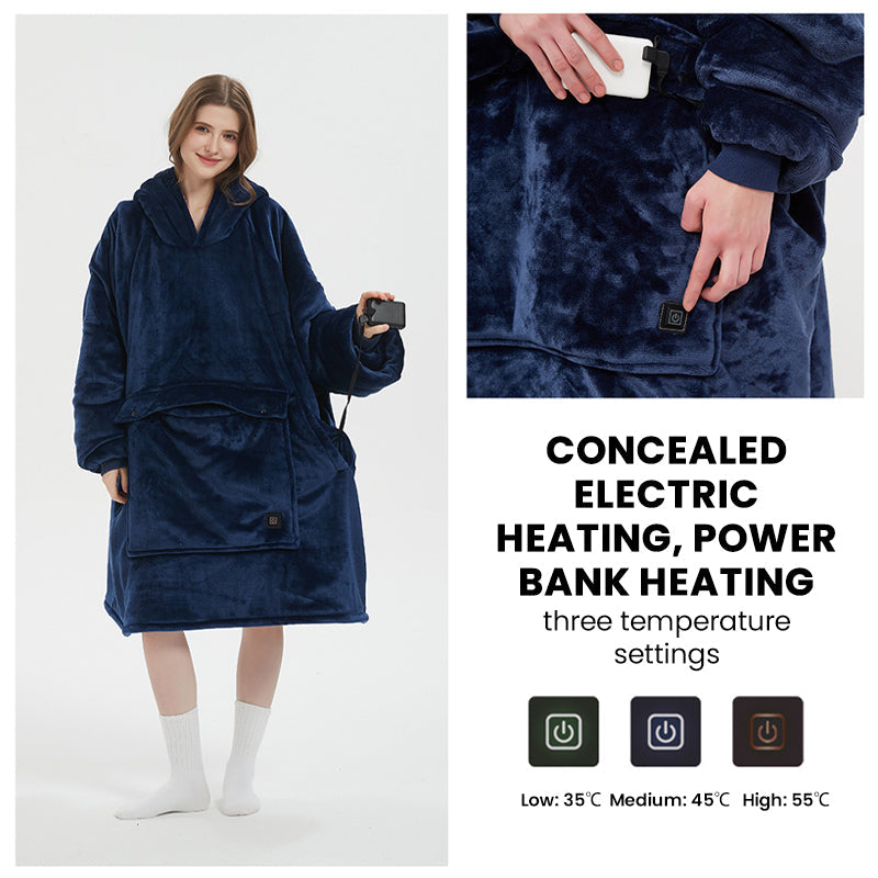 Sakerplus® Oversized Wearable Heated Blanket Hoodie