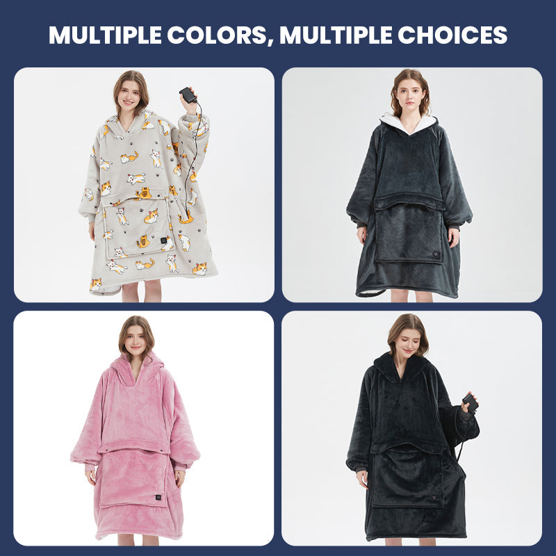 Sakerplus® Oversized Wearable Heated Blanket Hoodie