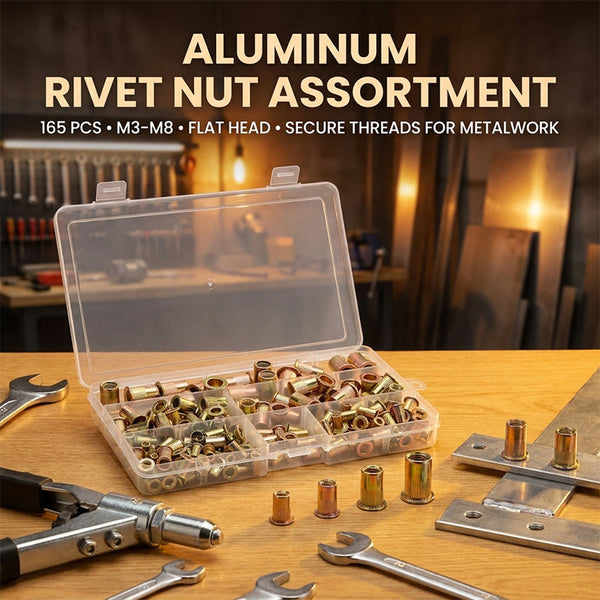 Sakerplus® Carbon Steel Open End Rivet Nut Kit